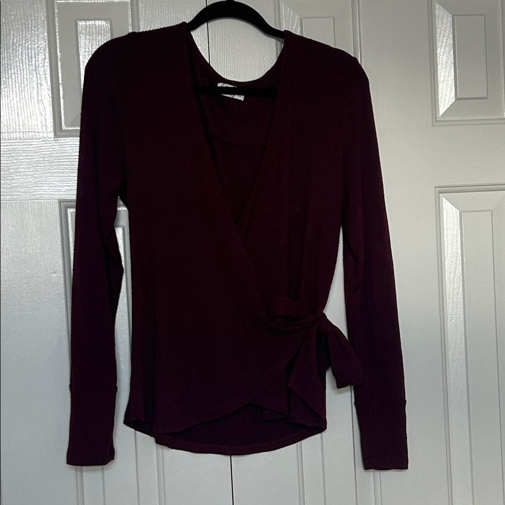Long sleeved Wrap Top